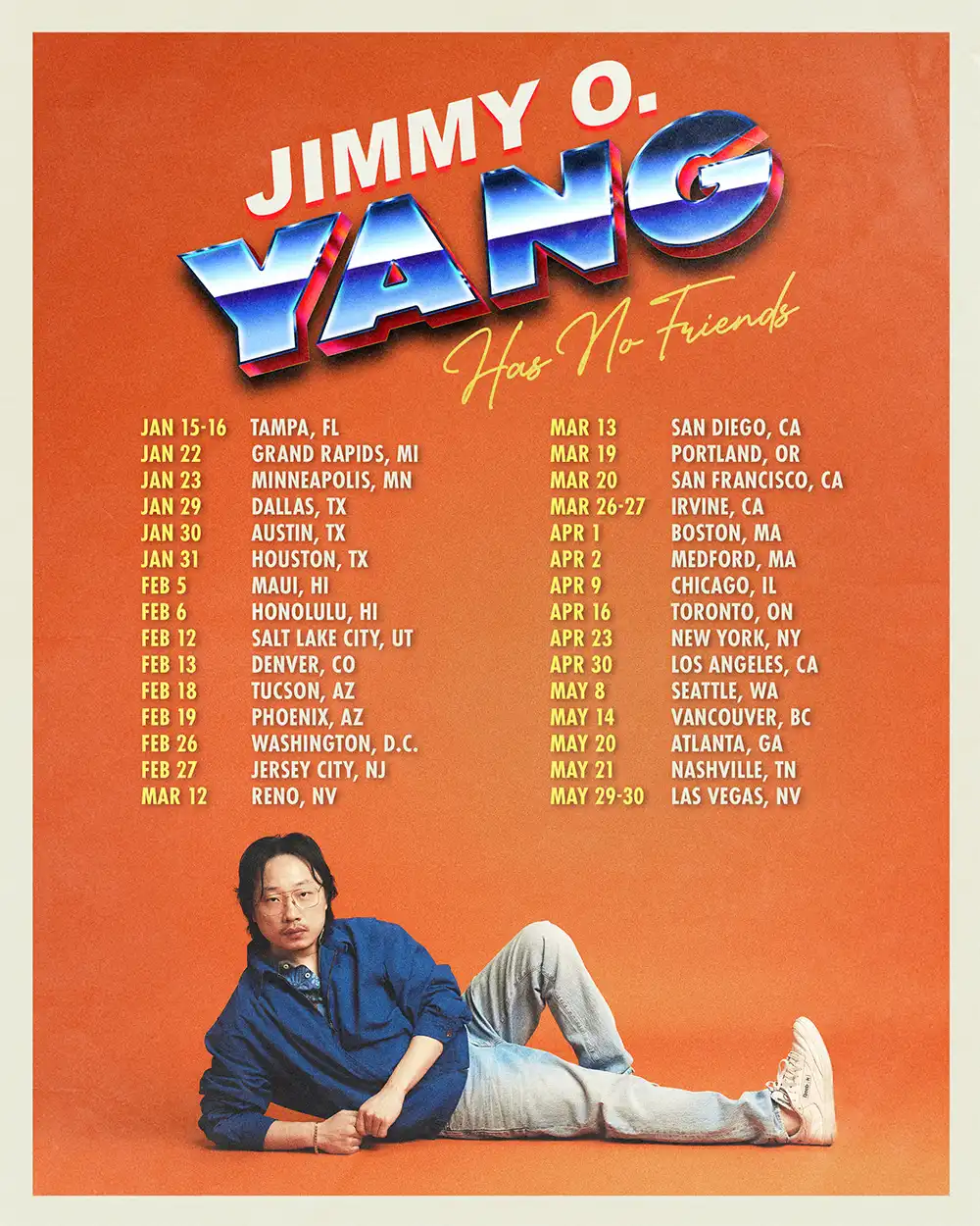 Jimmy O. Yang - Has No Friends Tour Dates